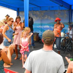 Fans join Bill Magee Blues Band on stage